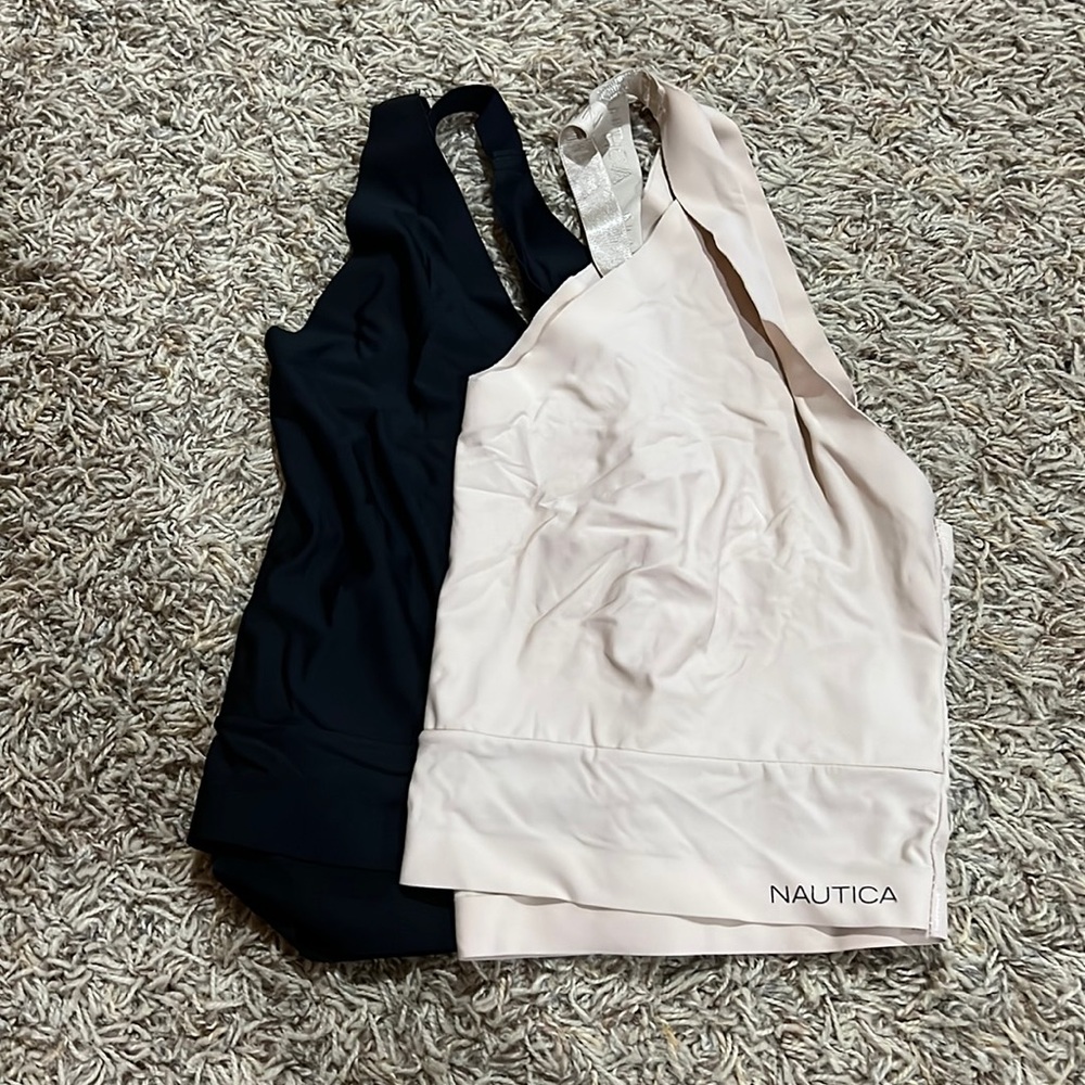 Women, Size 1X, Nautica, Pink and Black, Bra